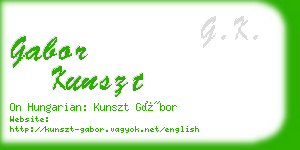 gabor kunszt business card
